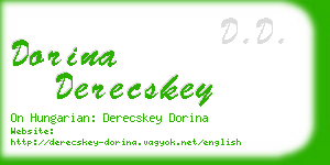 dorina derecskey business card